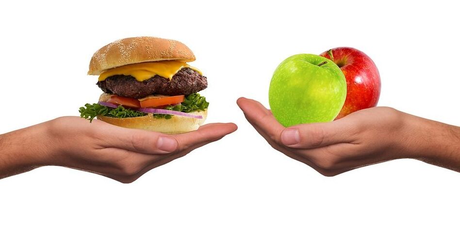 избор помеѓу здрава и нездрава храна